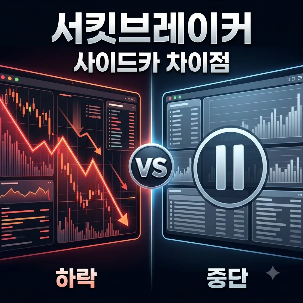 서킷브레이커 뜻 사이드카 차이점 코스피 코스닥 급락장 대응법