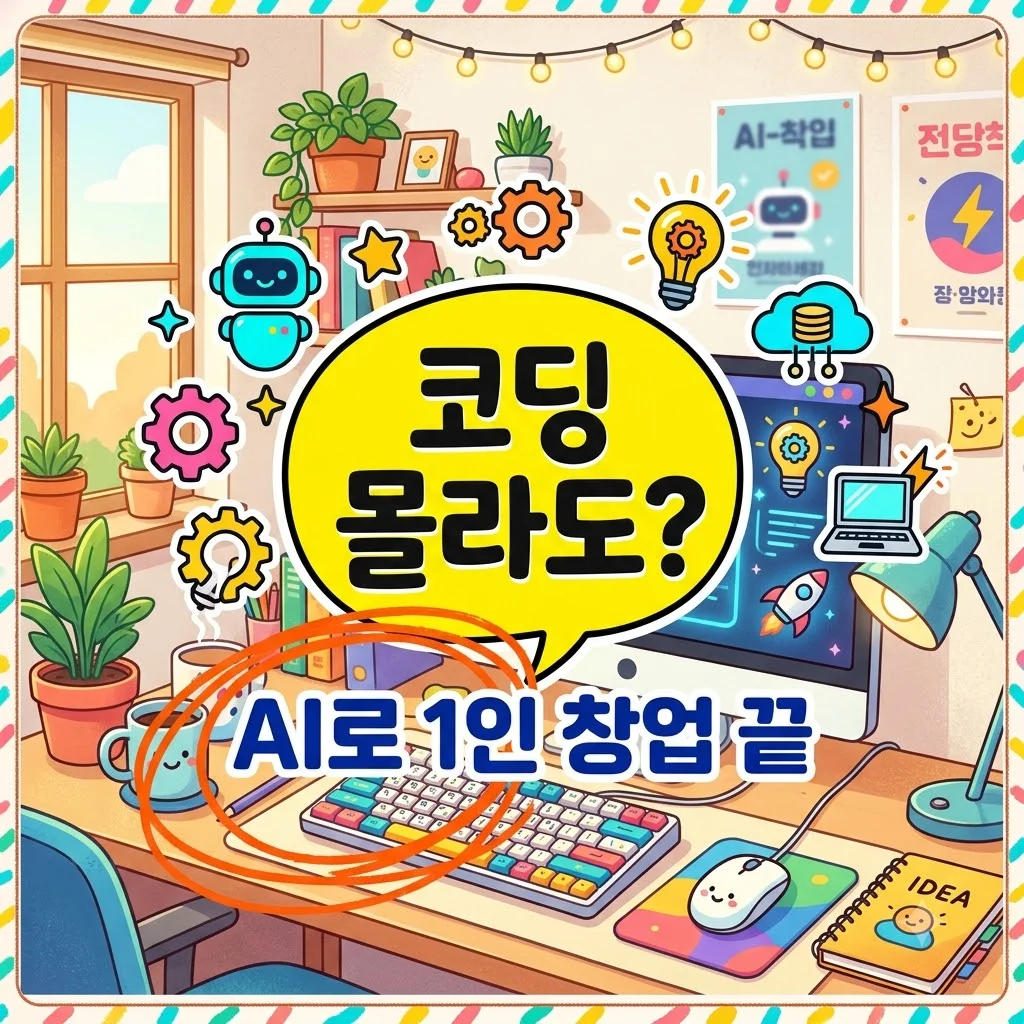 AI창업, 코딩 몰라도 1인 기업 가능한 이유 (현실적인 방법)