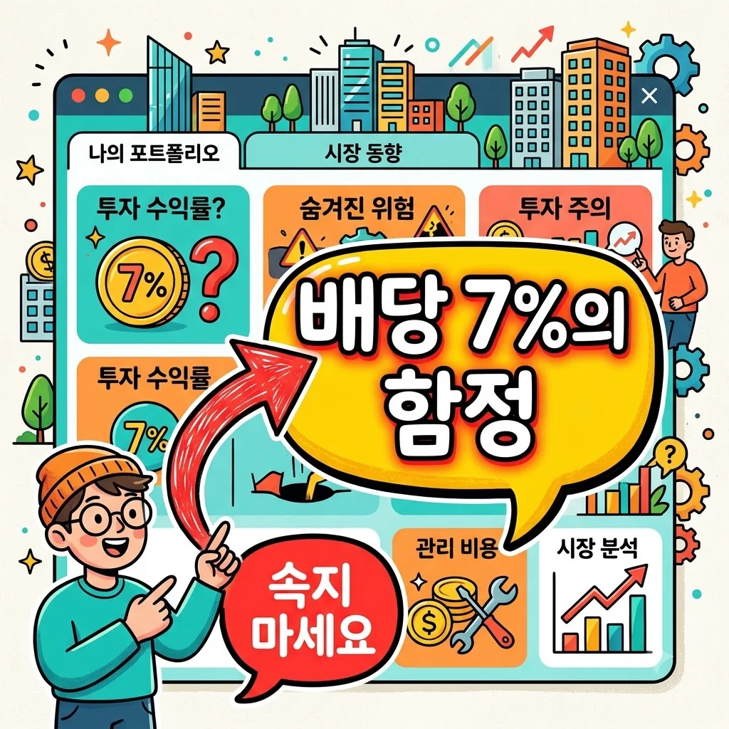리츠 배당수익률 분석, 7%라고 다 좋은 게 아니더라고요 (필독)