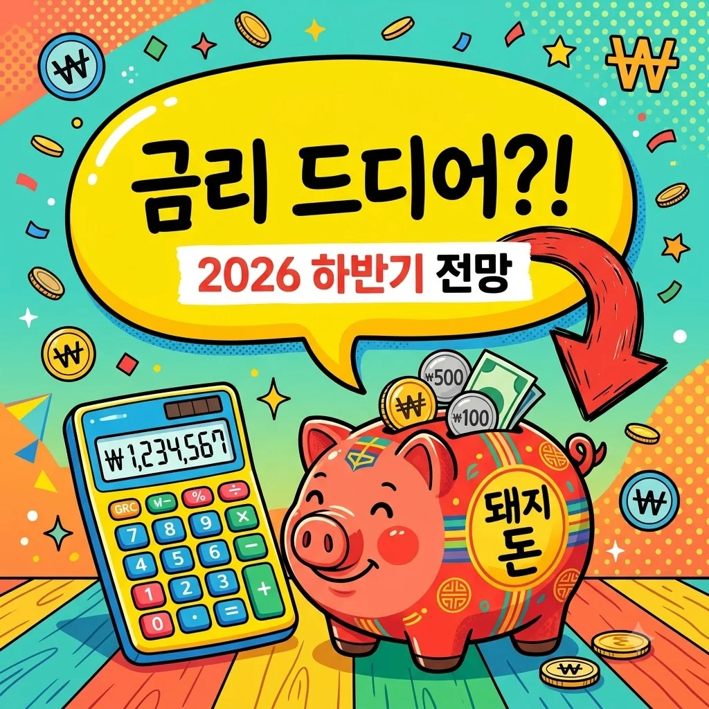 국내 금리 전망, 무작정 기다리다간 손해? 2026년 하반기 대출 이자 하락 시점