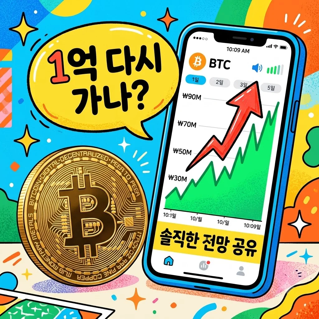 비트코인 가격 전망, 1억 다시 갈까요? 직접 차트 보고 느낀 점