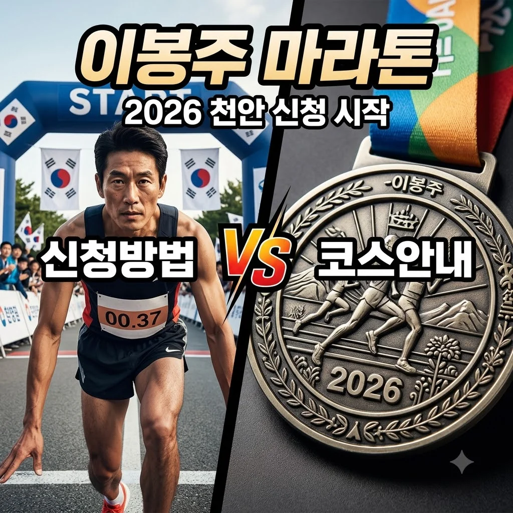 천안 이봉주 마라톤 신청 일정 및 코스 기념품 총정리 (2026)