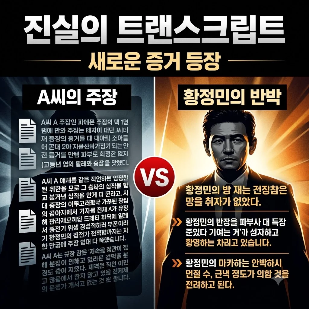 황정민 폭로 A씨 추가 녹취록 공개, 진실 공방의 결정적 국면