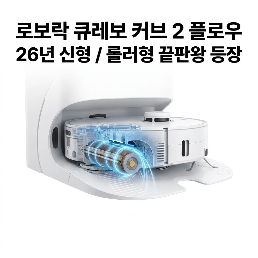 로보락 Qrevo Curv 2 Flow 26년 신형, 롤러형 로봇청소기 끝판왕 등장