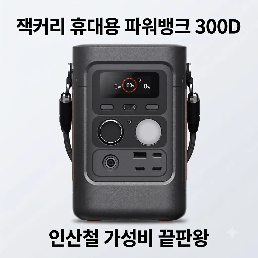 잭커리 휴대용 파워뱅크 300D JE-300D 캠핑용 인산철 보조배터리 가성비 끝판왕