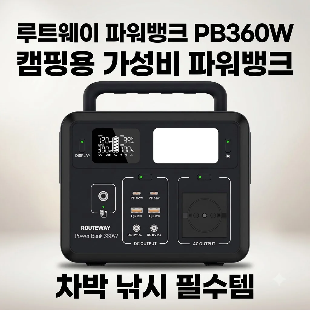 루트웨이 파워뱅크 PB360W 캠핑용 가성비 파워뱅크, 차박 낚시 필수템