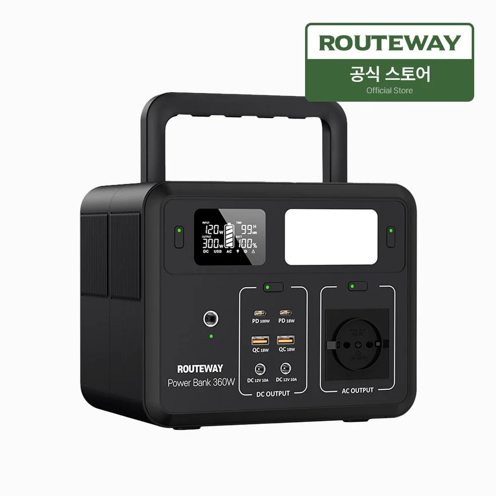 루트웨이 파워뱅크 PB360W 캠핑용 파워뱅크 19.2V 15000mAh 차박낚시용 상세 이미지 4