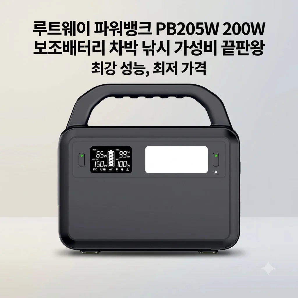 루트웨이 파워뱅크 PB205W 200W 보조배터리 차박 낚시 가성비 끝판왕