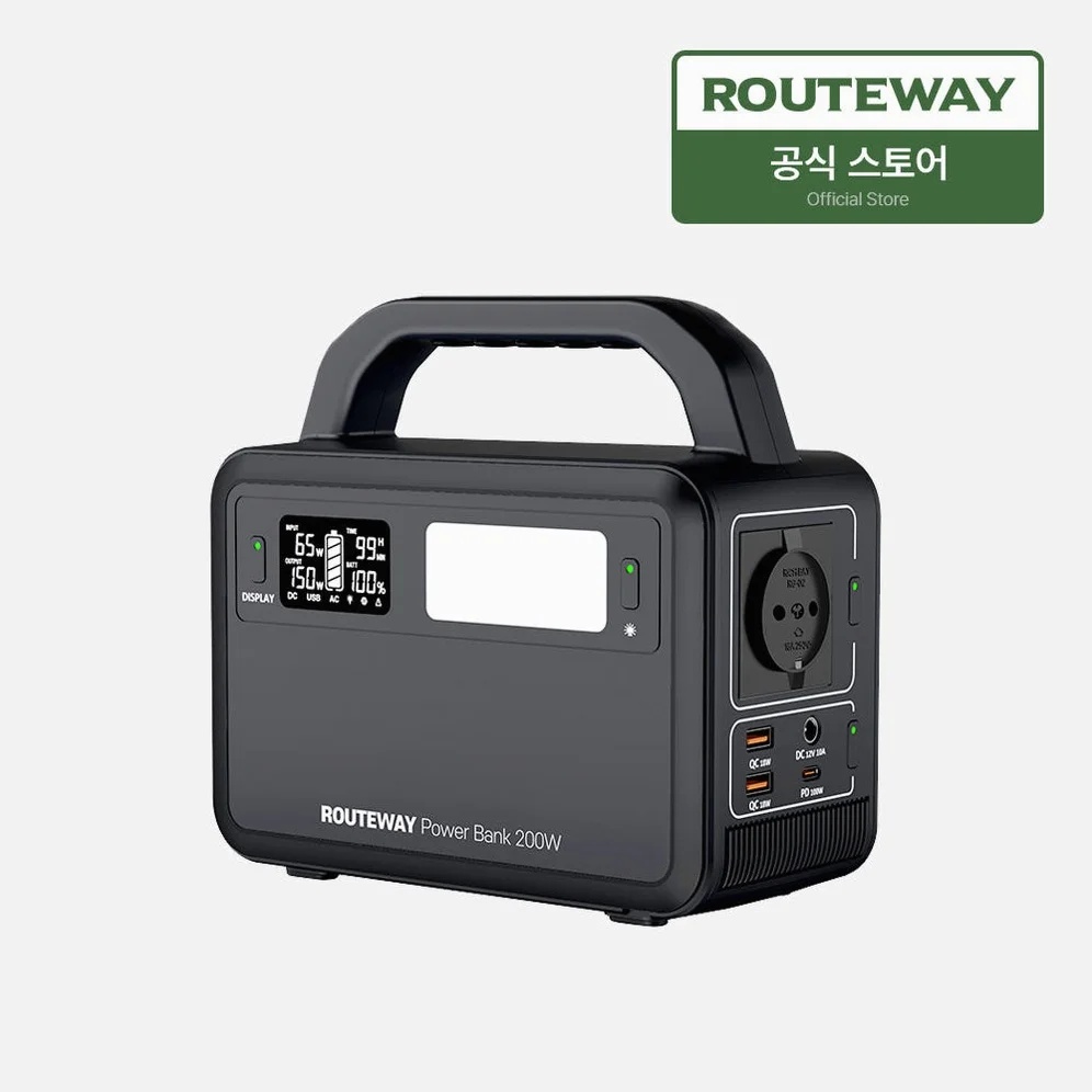 루트웨이 파워뱅크 보조배터리 200W 휴대용 12000mAh 차박 낚시용 PB205W 상세 이미지 1