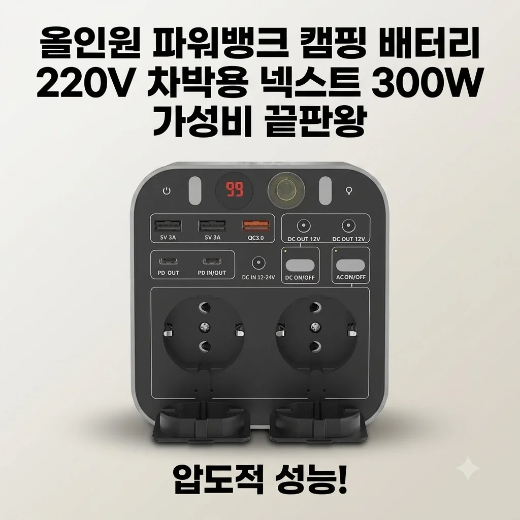 올인원 파워뱅크 캠핑 배터리 220V 차박용 넥스트 300W 가성비 끝판왕