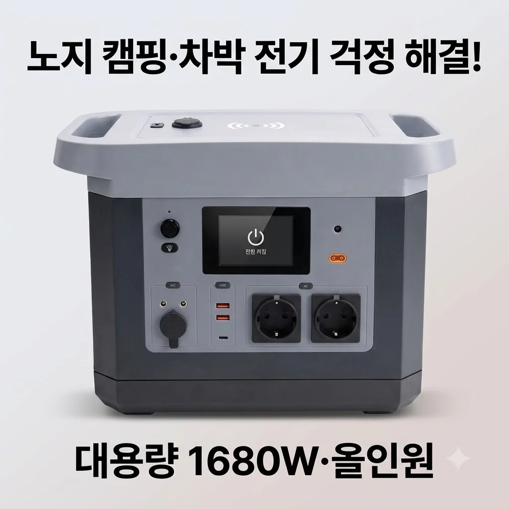 MD홍 파워뱅크 올인원 1680W 노지 캠핑 차박 전기 걱정 한 방에 해결!