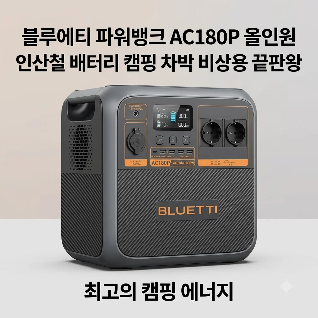 블루에티 파워뱅크 AC180P 올인원 인산철 배터리 캠핑 차박 비상용 끝판왕