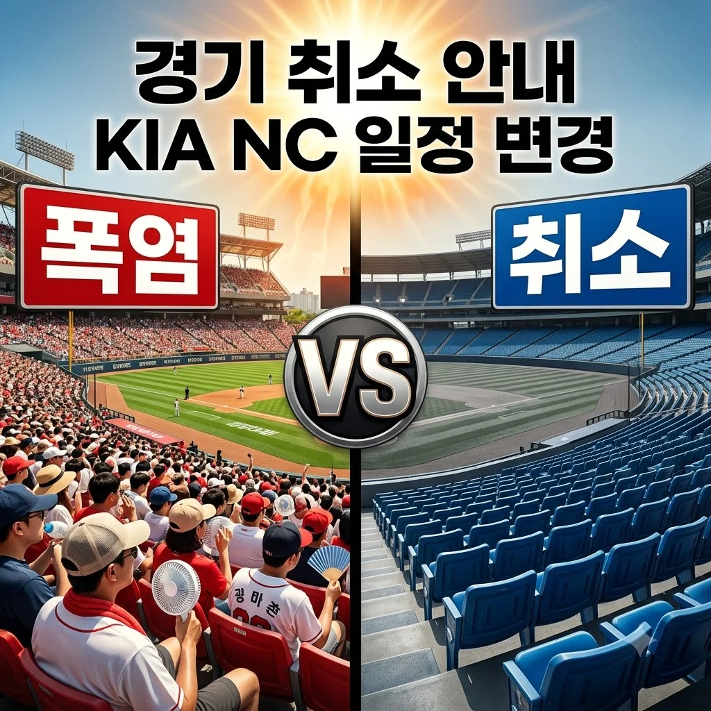 2026년 08월 01일 KIA 타이거즈 NC 다이노스 폭염 취소 분석 및 환불 가이드