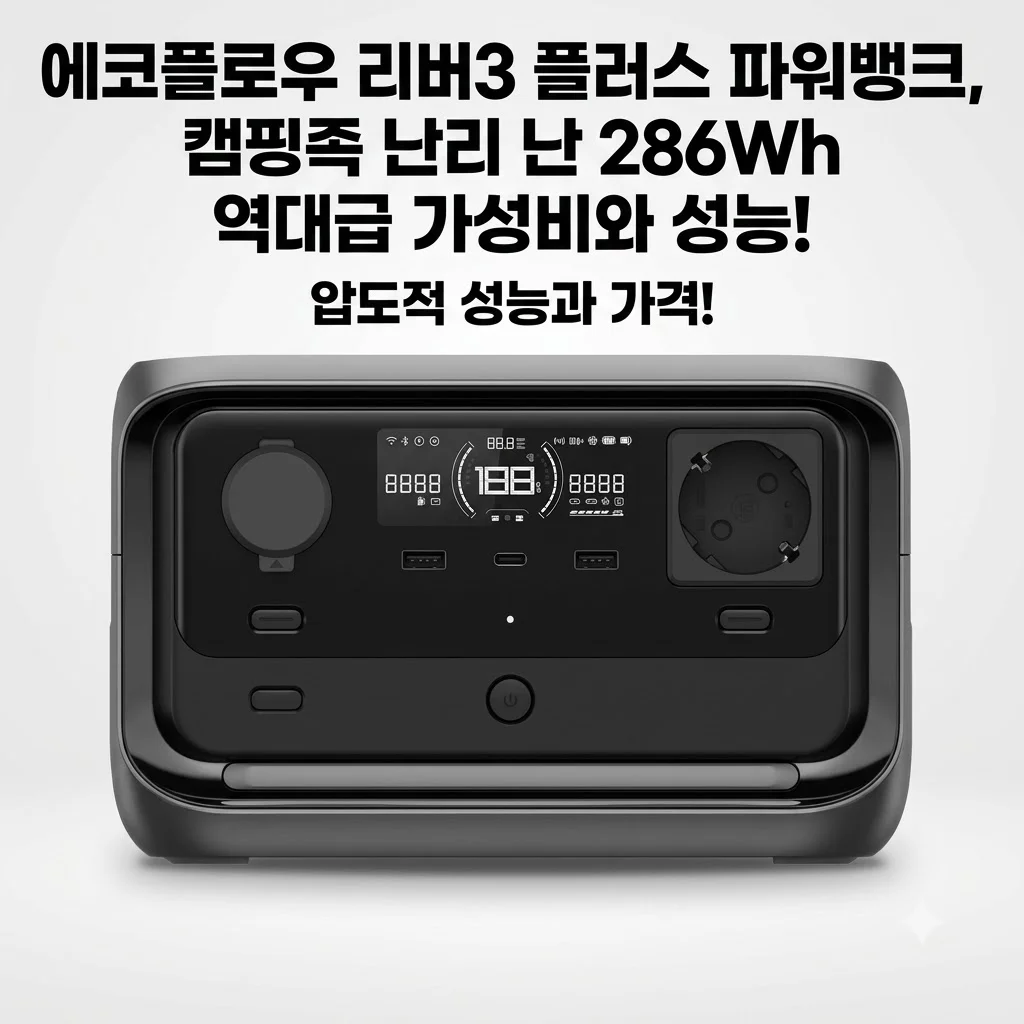 에코플로우 리버3 플러스 파워뱅크, 캠핑족 난리 난 286Wh 역대급 가성비와 성능!