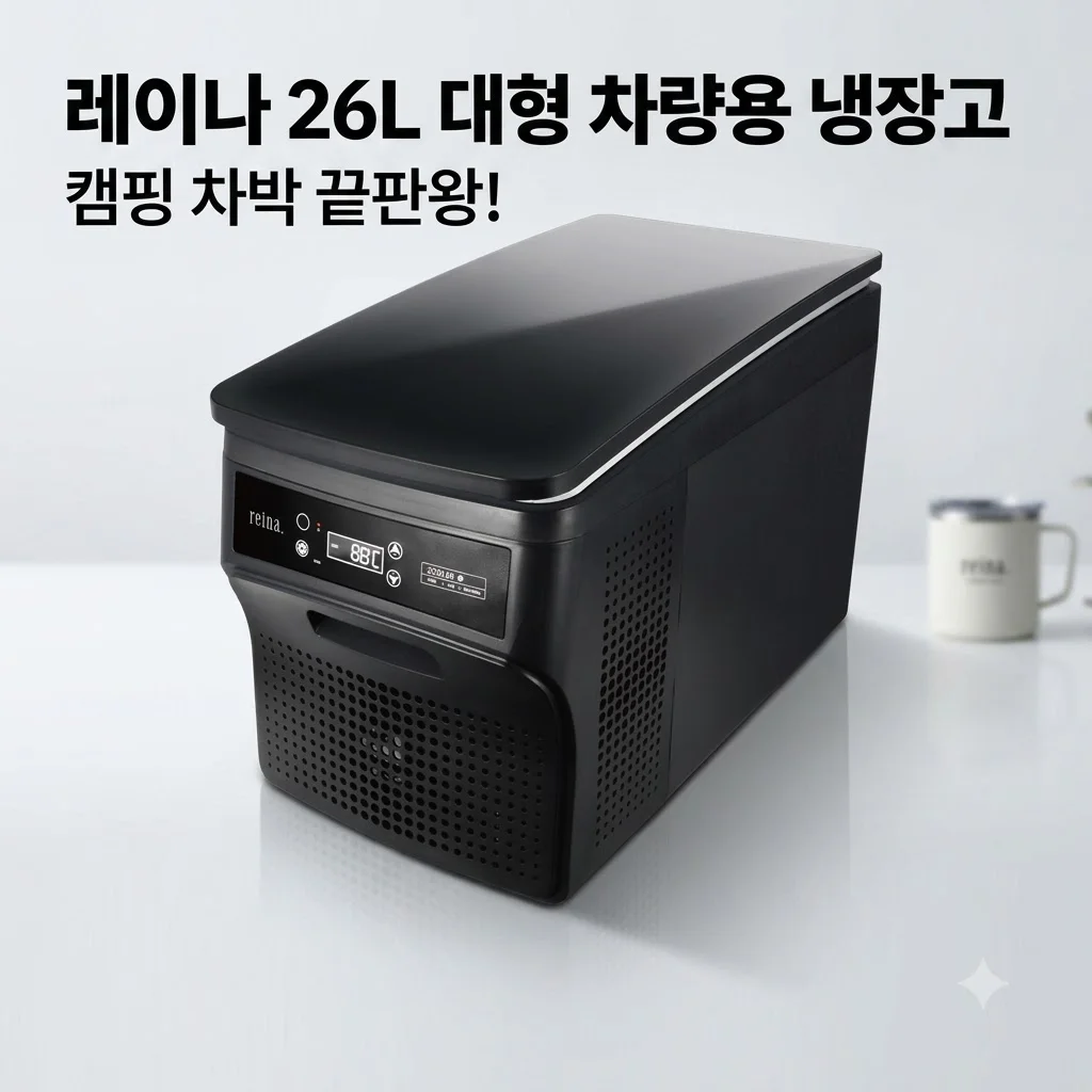 레이나 대형 차량용 냉장고 26L RL-2626 캠핑 차박 가성비 끝판왕 추천
