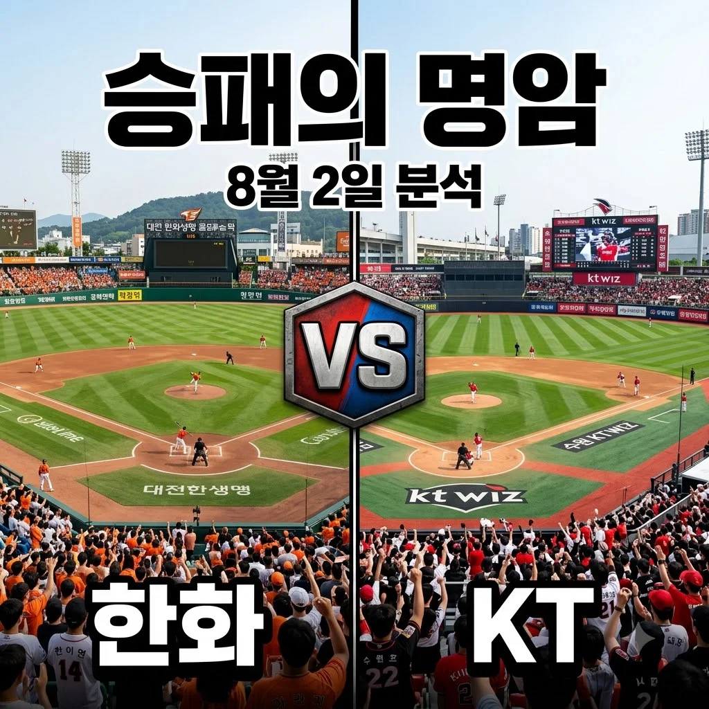 2026년 08월 02일 한화 이글스 kt wiz 결과 분석! 12대1 충격의 5연승