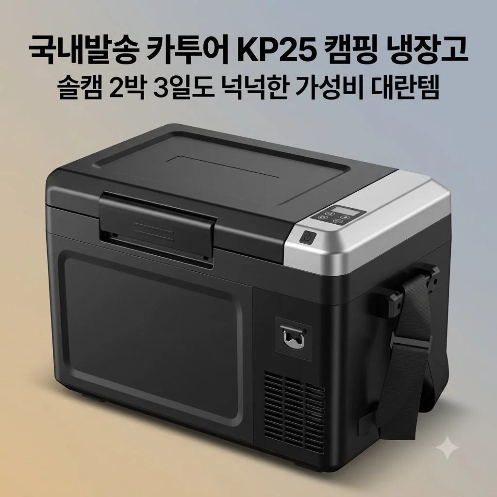 [국내발송] 카투어 KP25 캠핑 냉장고, 솔캠 2박 3일도 넉넉한 가성비 대란템