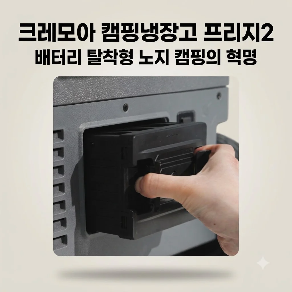 크레모아 캠핑냉장고 프리지2 배터리 탈착형 노지 캠핑의 혁명