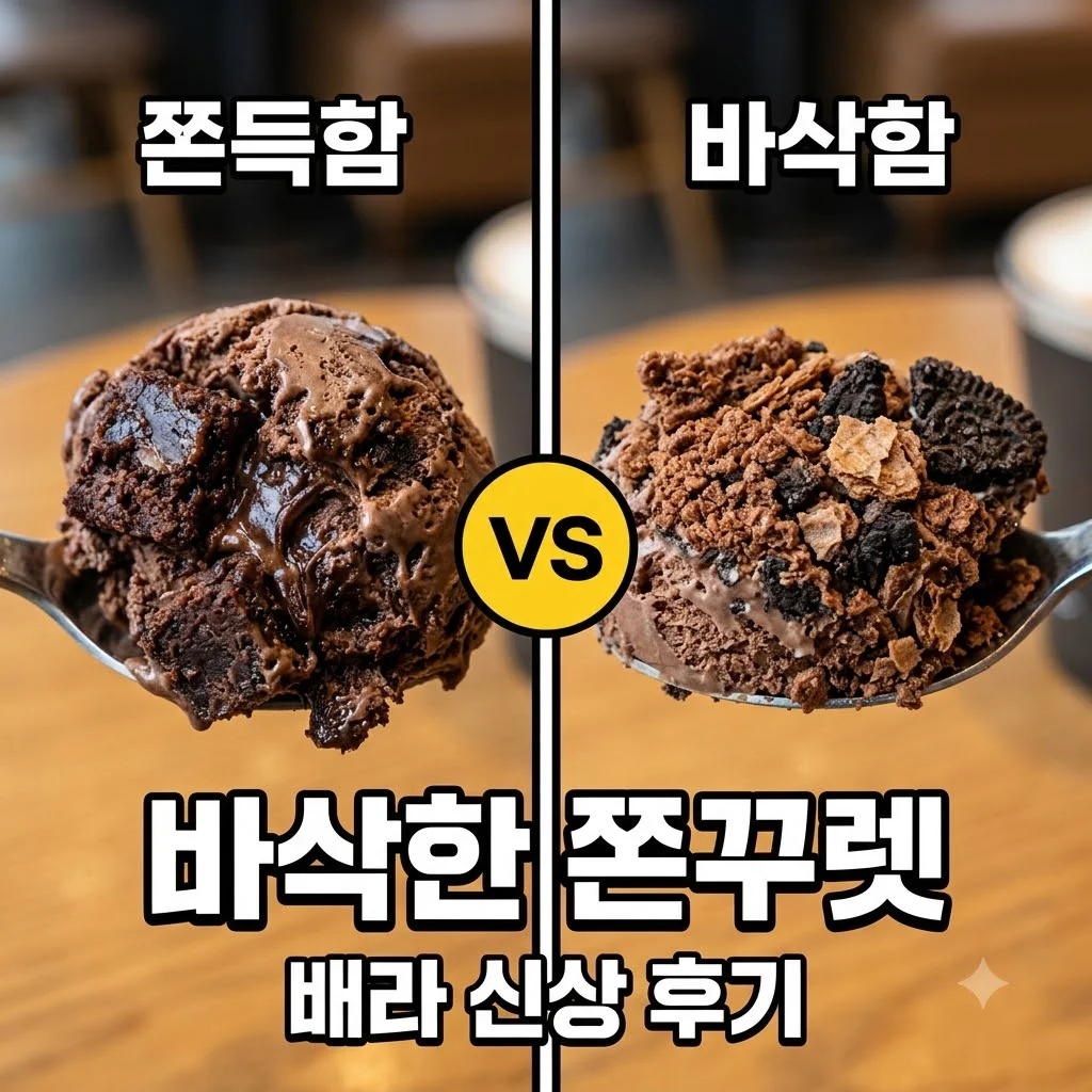 바삭한 쫀꾸렛 가격 칼로리 맛 후기! 배스킨라빈스 초코 끝판왕