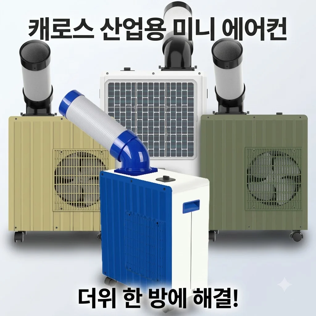 캐로스 산업용 에어컨 미니1구 식당 주방 캠핑장 더위 한 방에 해결