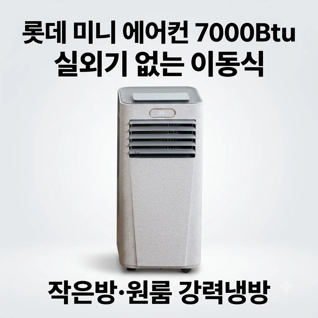 롯데 미니 에어컨 7000Btu 작은방 원룸 실외기 없는 이동식 리뷰