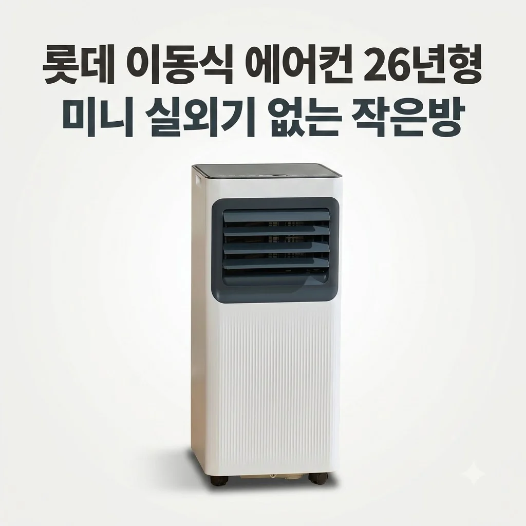 롯데 이동식 에어컨 26년형 미니 실외기 없는 작은방 냉방 가성비 끝판왕 후기