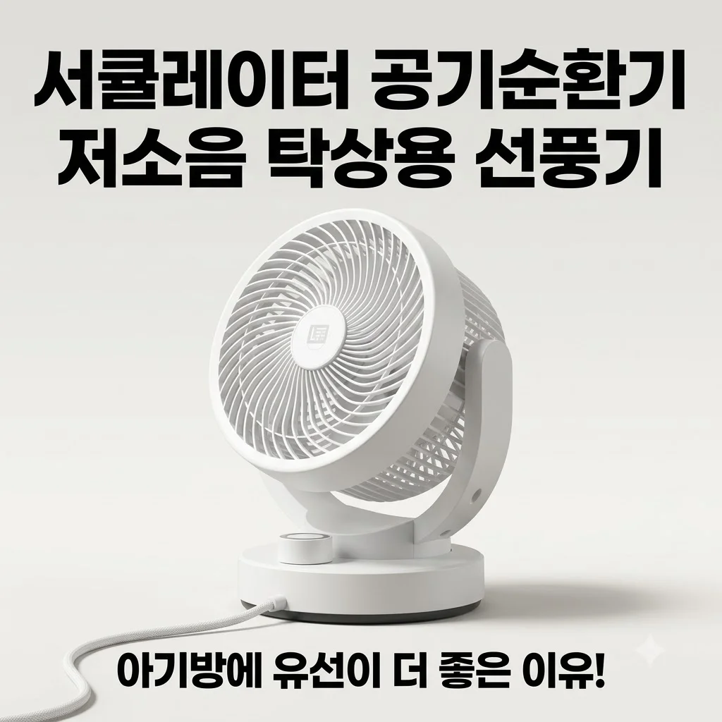 서큘레이터 공기순환기 저소음 탁상용 선풍기, 아기방에 유선이 더 좋은 이유!
