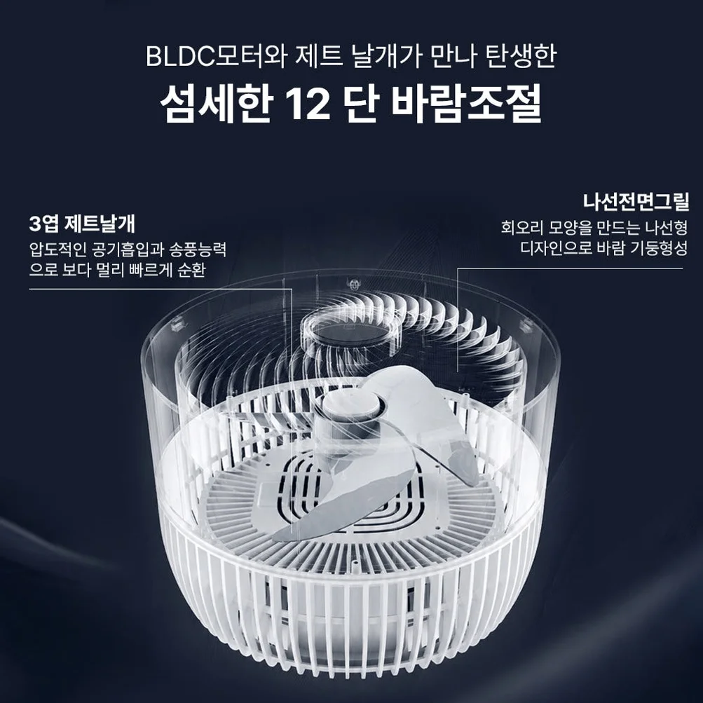 신일 써큘레이터 선풍기 스탠드 무소음 저소음 BLDC 서큘레이터 터보풍 상세 이미지 2