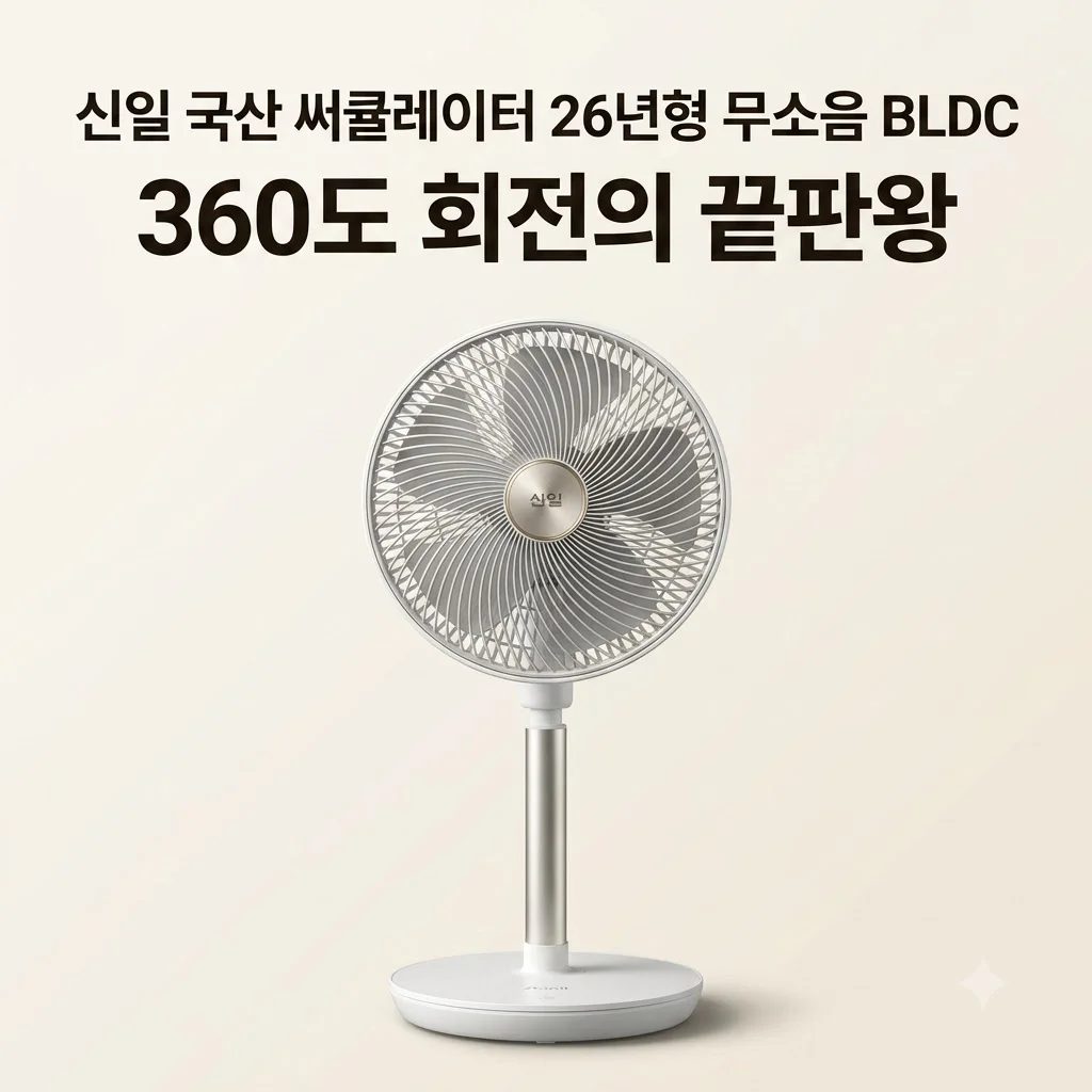 신일 국산 써큘레이터 26년형 무소음 BLDC, 360도 회전의 끝판왕