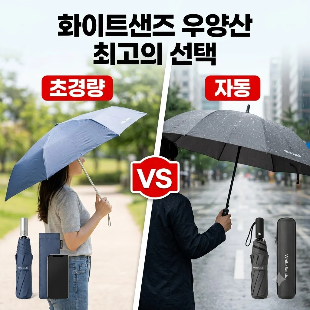 화이트샌즈 우양산 추천! 초경량 500 AIR vs 자동 650F 완벽 비교 가이드