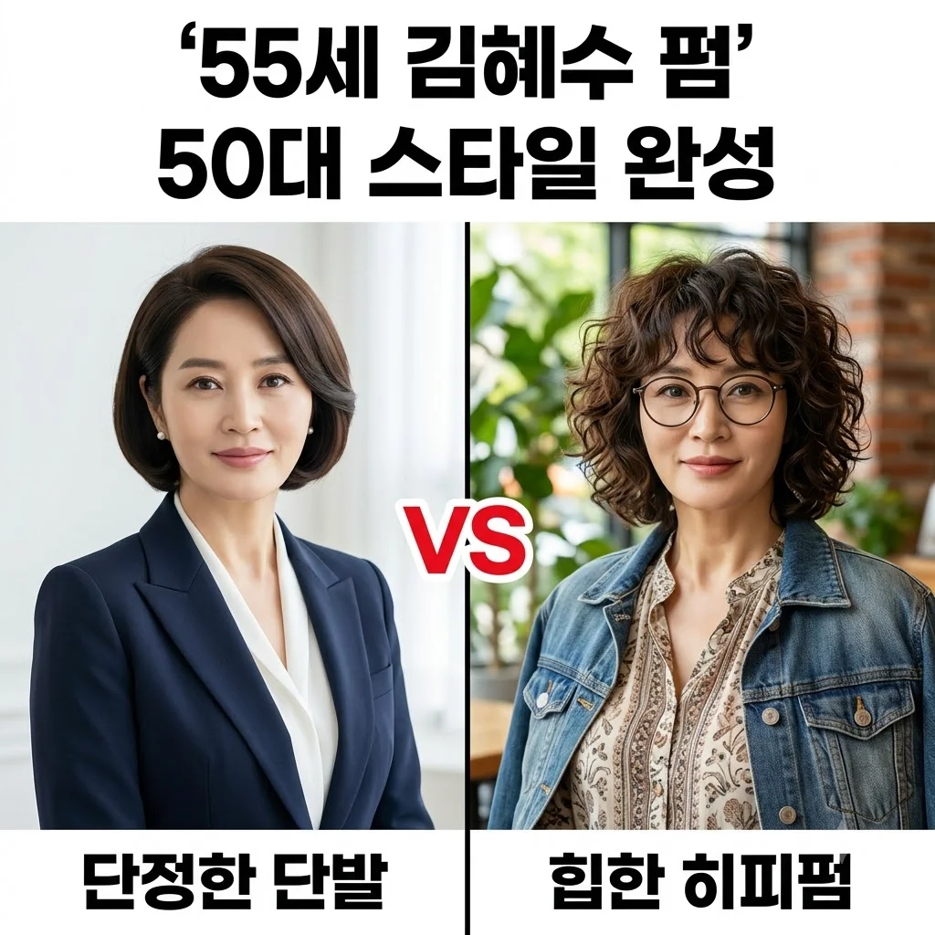 55세 김혜수 50대 히피펌 유행시킨 패션 센스 및 스타일링 비결 3가지