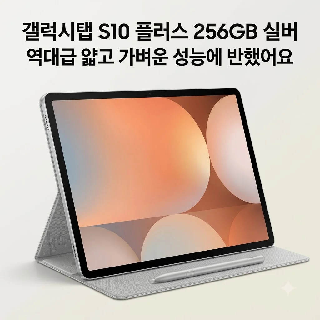 갤럭시탭 S10 플러스 256GB 실버, 역대급 얇고 가벼운 성능에 반했어요
