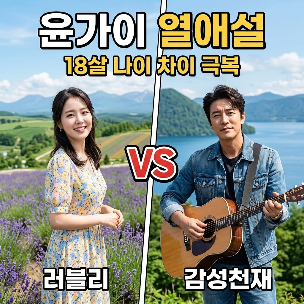 윤가이 장기하 열애설 18살 나이 차이 극복한 홋카이도 데이트와 프로필 총정리