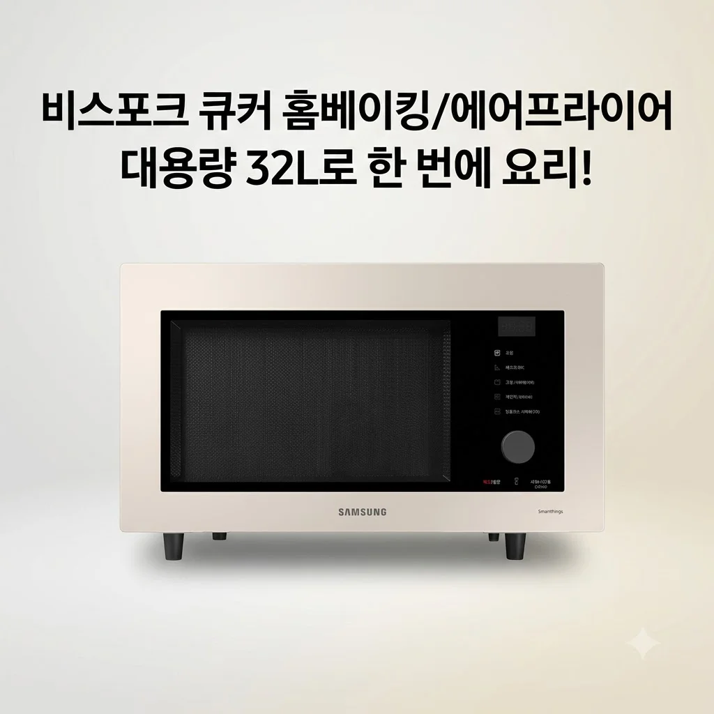 삼성 비스포크 큐커 컨벡션오븐 32L 홈베이킹 에어프라이어 하나로 끝내기
