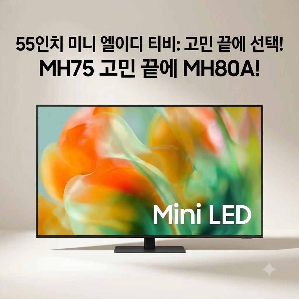 삼성 Mini LED AI TV KU55MH80AFXKR 55인치 후기: MH75와 고민 끝에 선택한 이유