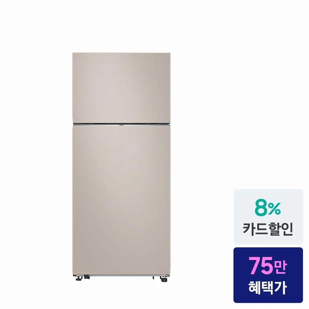 삼성 냉장고 비스포크 일반 RT53DB7A1CET 2도어 525L 에센셜 베이지(메탈) 상세 이미지 2