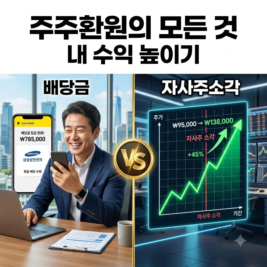 주주환원뜻 완벽 정리: 배당과 자사주 소각의 차이점과 투자 팁