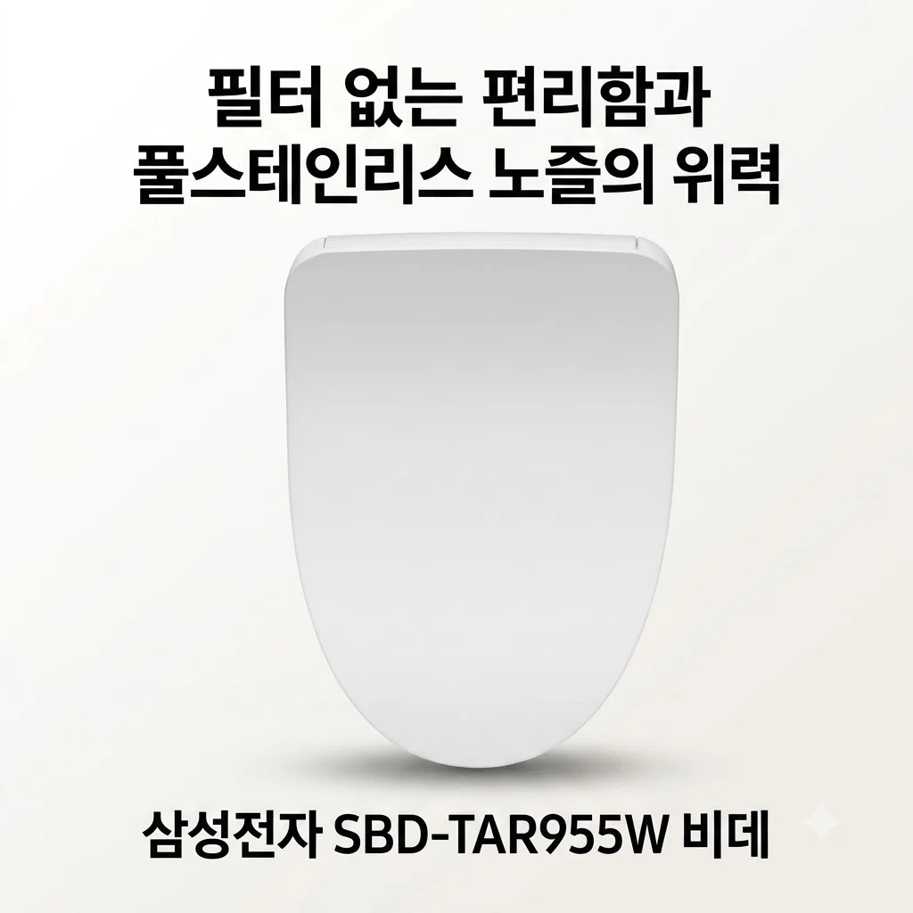 삼성전자 SBD-TAR955W 비데, 필터 없는 편리함과 풀스테인리스 노즐의 위력