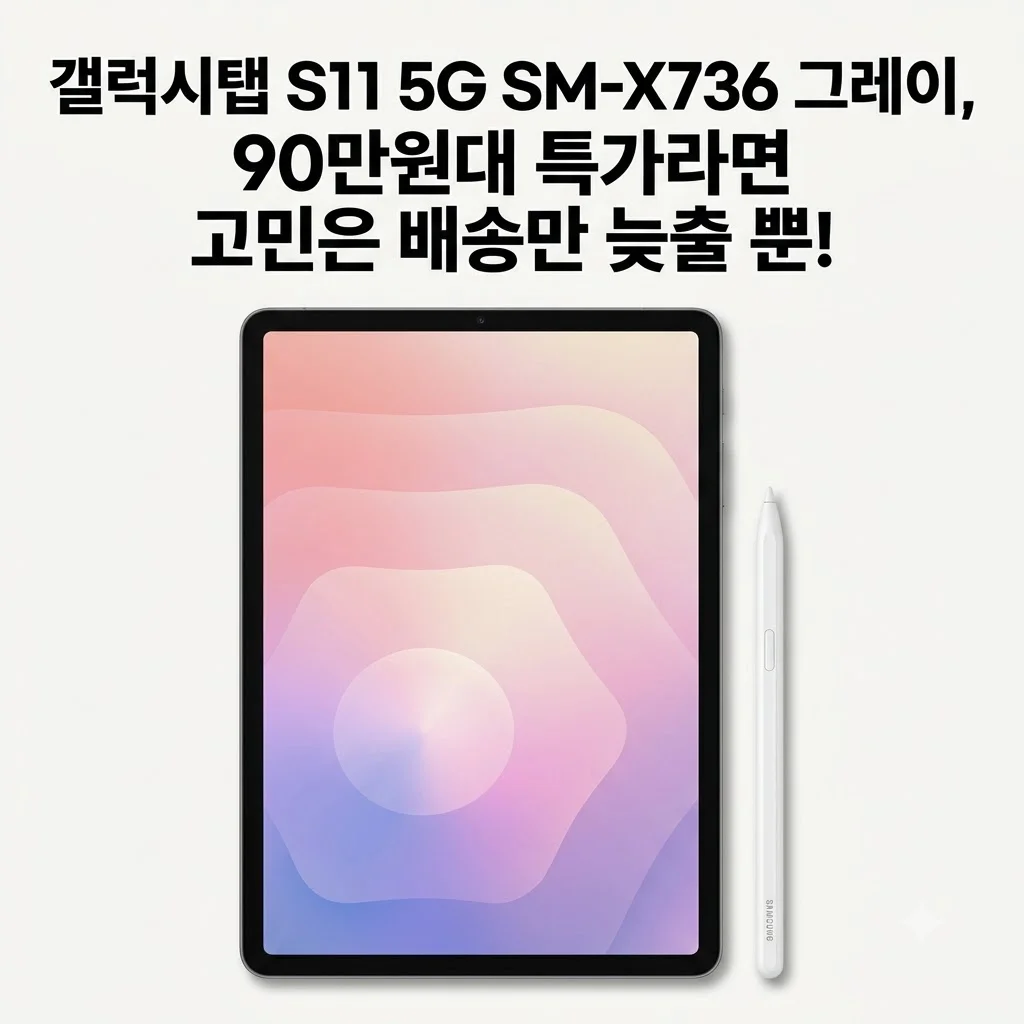 갤럭시탭 S11 5G SM-X736 그레이, 90만원대 특가라면 고민은 배송만 늦출 뿐!