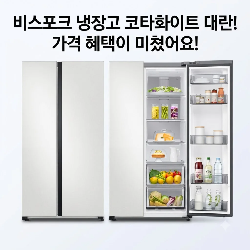 삼성 비스포크 냉장고 RS70F84N2Y 852L 코타화이트 대란! 가격 혜택이 미쳤어요