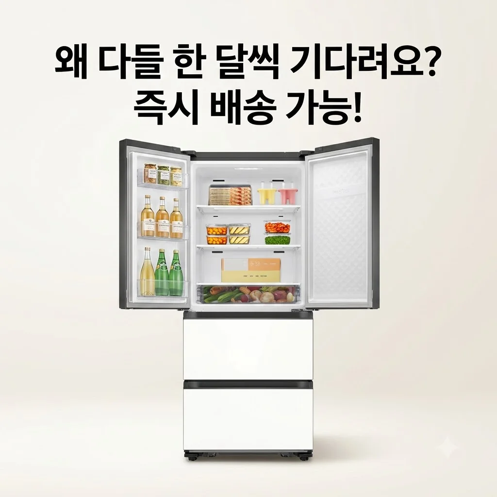 삼성 비스포크 김치냉장고 RQ33DG71J3EW 3도어 스탠드형, 왜 다들 한 달씩 기다려요?
