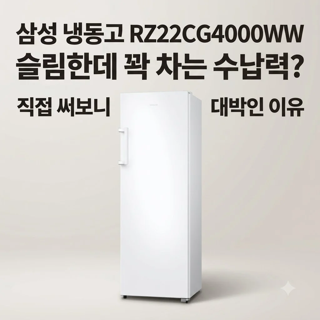 삼성 냉동고 RZ22CG4000WW 슬림한데 꽉 차는 수납력? 직접 써보니 대박인 이유