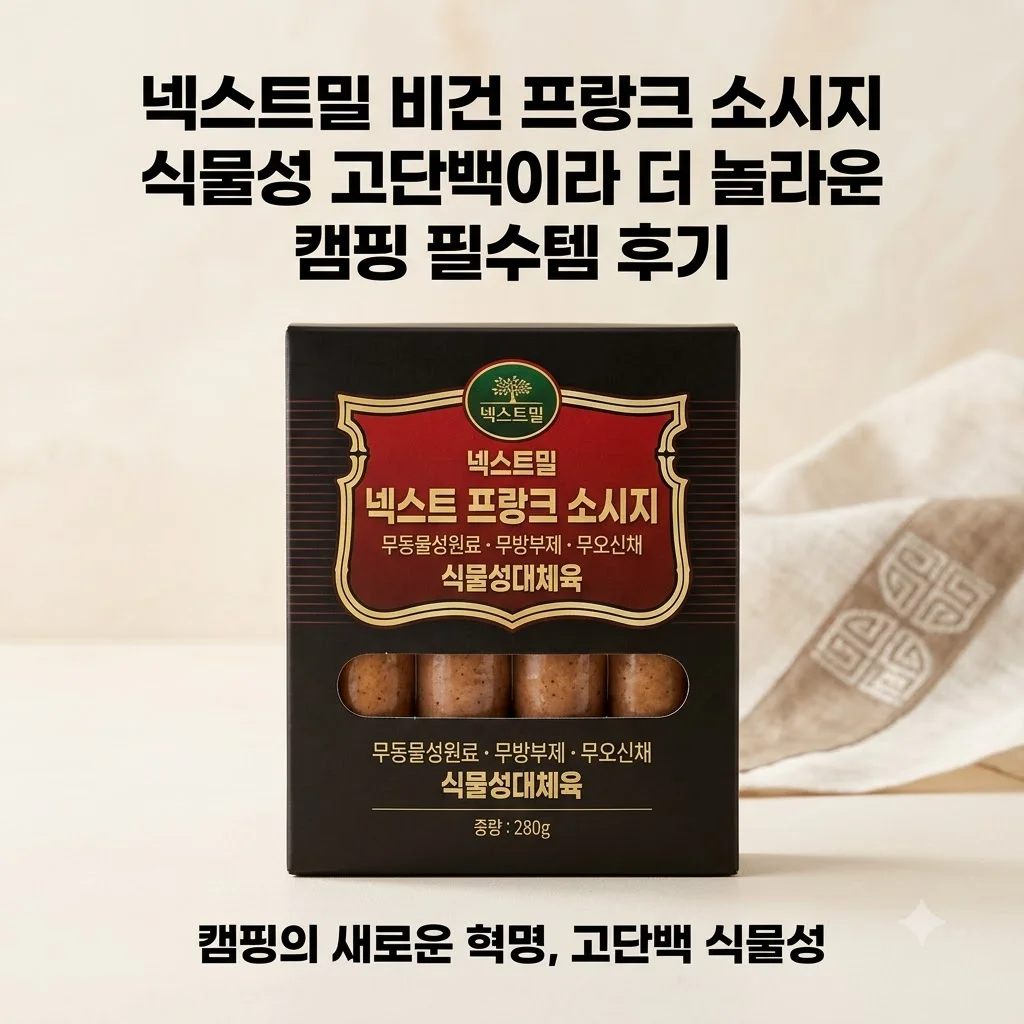 넥스트밀 비건 프랑크 소시지 식물성 고단백이라 더 놀라운 캠핑 필수템 후기
