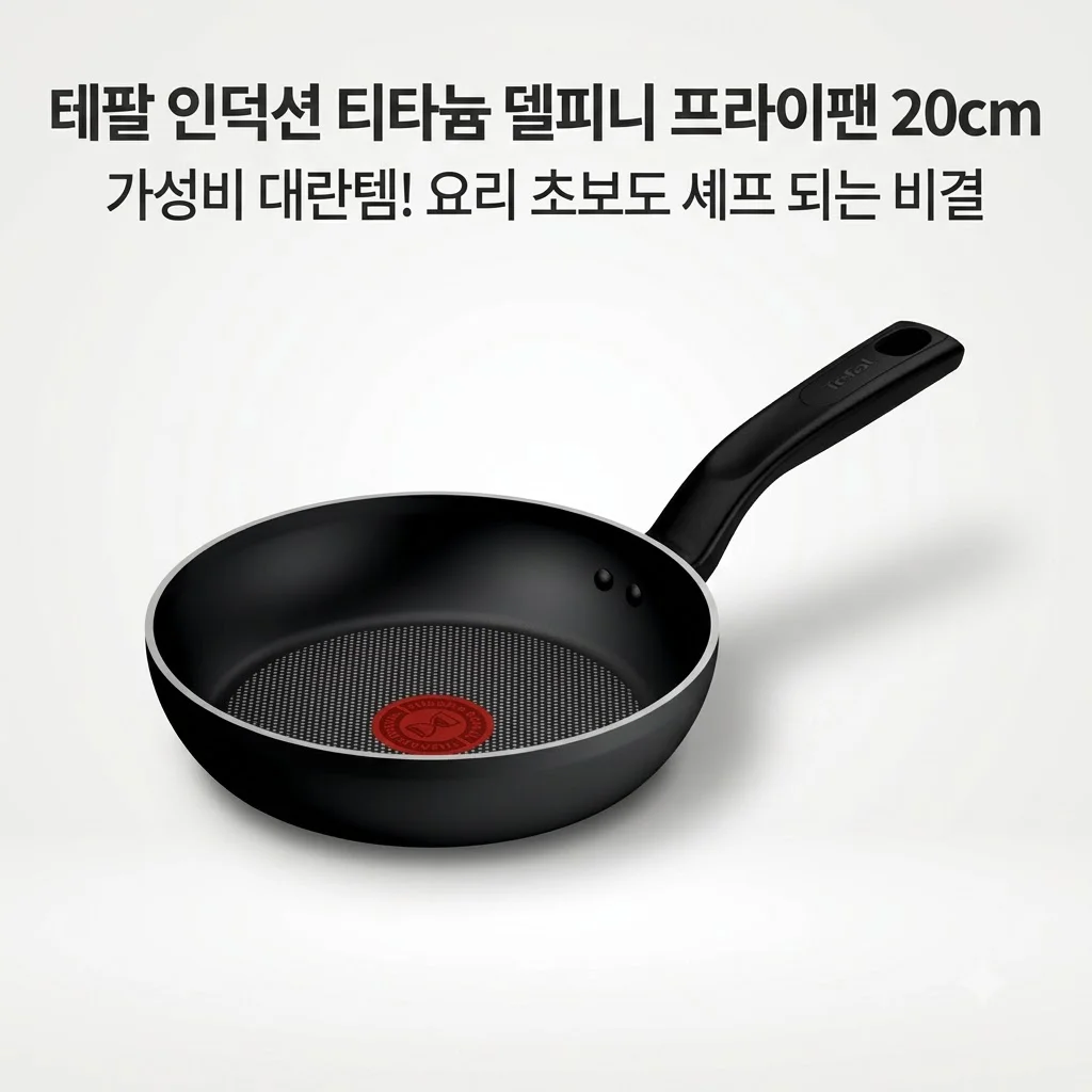 테팔 인덕션 티타늄 델피니 프라이팬 20cm, 가성비 대란템! 요리 초보도 셰프 되는 비결