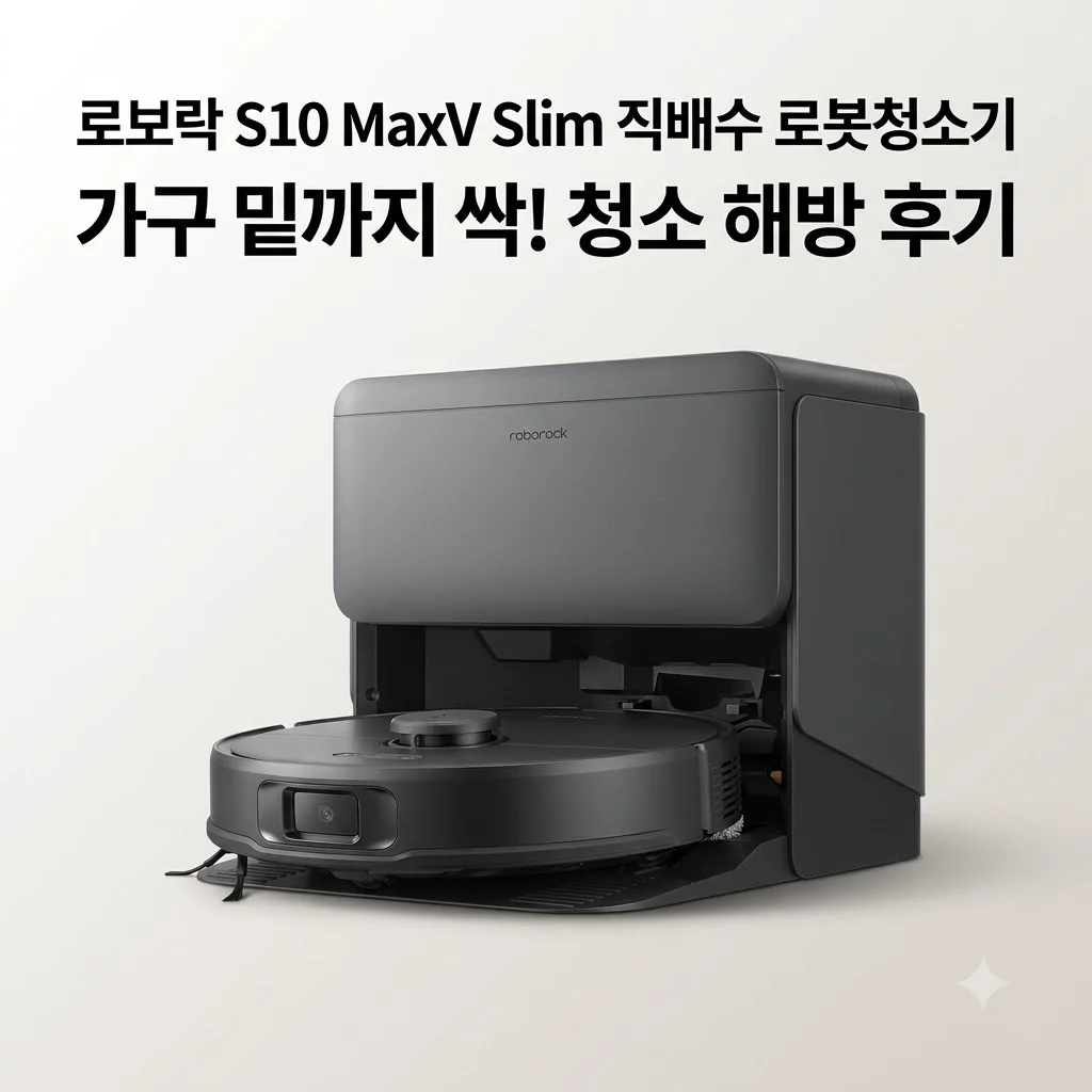 로보락 S10 MaxV Slim 직배수 로봇청소기, 가구 밑까지 싹! 청소 해방 후기