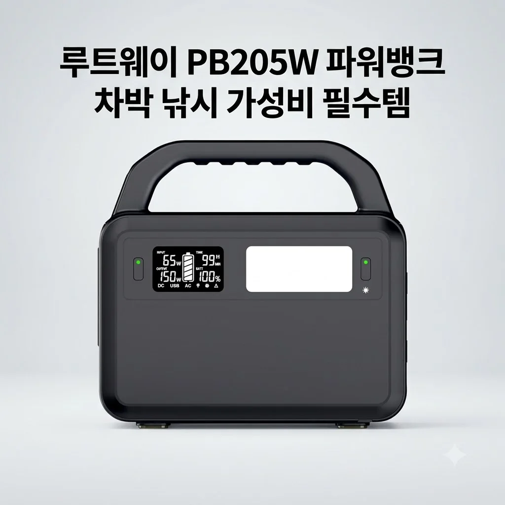 루트웨이 파워뱅크 PB205W 200W 휴대용 가성비 차박 낚시 필수템