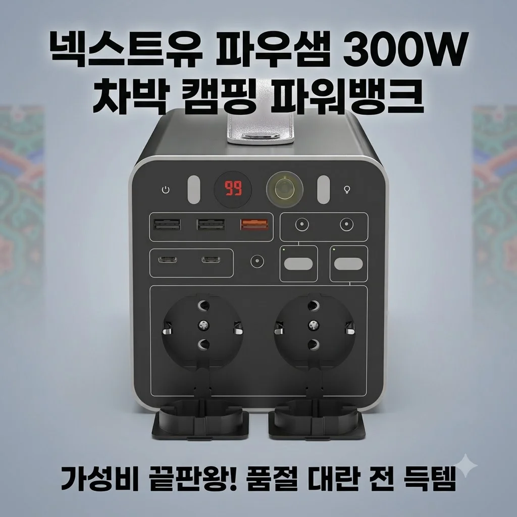 넥스트유 파우샘 300W 차박 캠핑 파워뱅크, 가성비 끝판왕으로 품절 대란 전 득템하세요