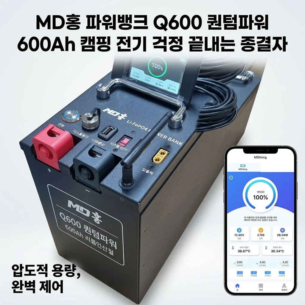 MD홍 파워뱅크 Q600 퀀텀파워 600Ah 캠핑 전기 걱정 끝내는 종결자