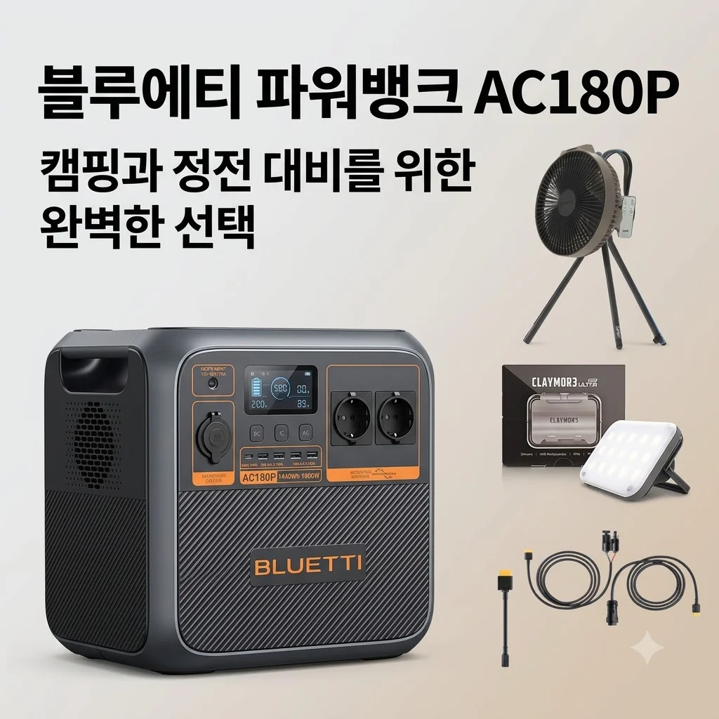 블루에티 파워뱅크 AC180P 캠핑과 정전 대비를 위한 완벽한 선택