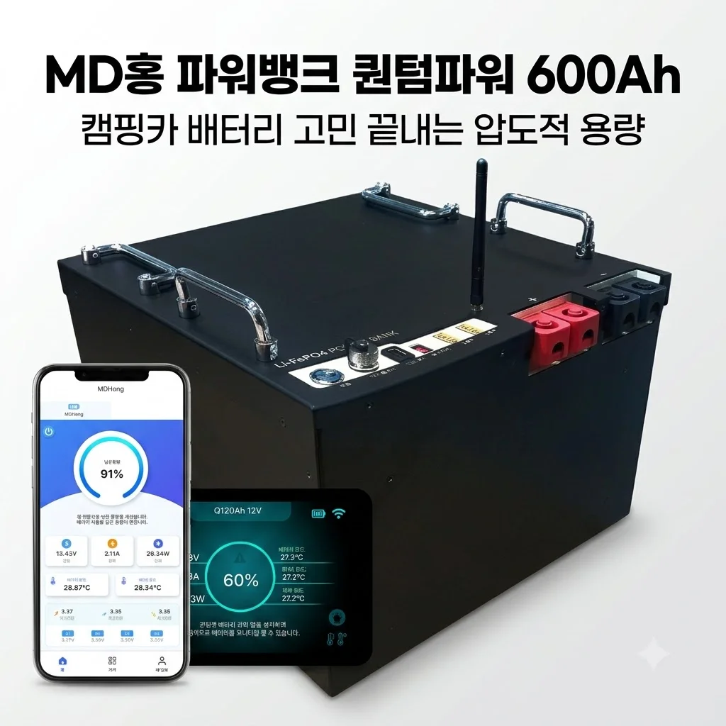 MD홍 파워뱅크 퀀텀파워 600Ah, 캠핑카 배터리 고민 끝내는 압도적 용량